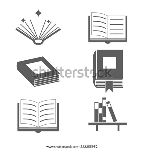 Reading Books Signs Symbols Icons Template Stock Vector Royalty Free