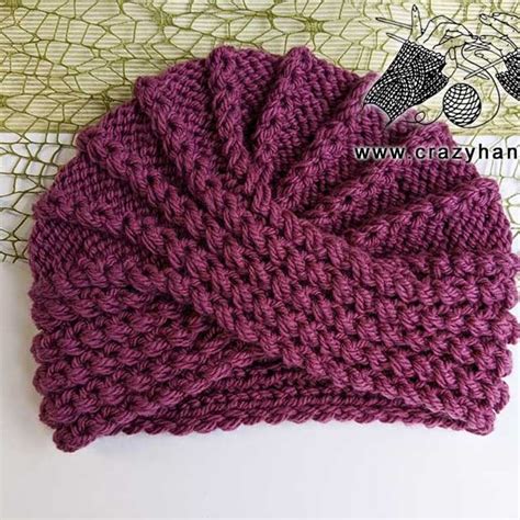 Free Twisted Turban Hat Knitting Pattern · Crazy Hands