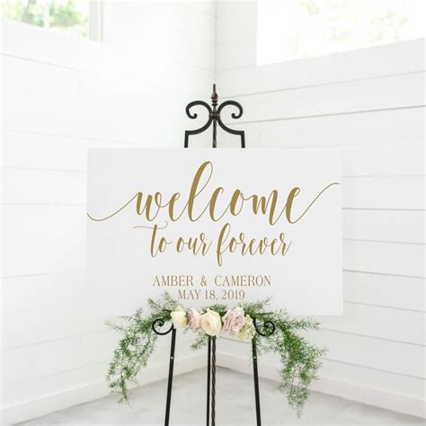 Wedding Sign Decals Welcome To Our Forever Signs Home And Living