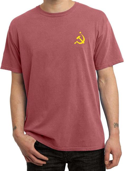 Red star symbol logo star polygons in art and red sickle and axe logo illustration, soviet union hammer and sickle communism communist symbolism, soviet union logo, text, sticker png. Hammer and Sickle Shirt Yellow Logo Pocket Print Pigment ...