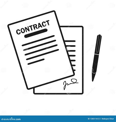The Contract Icon Agreement And Signature Pact Accord Convention