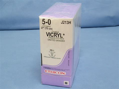 Ethicon J213h 5 0 Vicryl Suture 27 Undyed Rb 1 Taper 2021 Exp