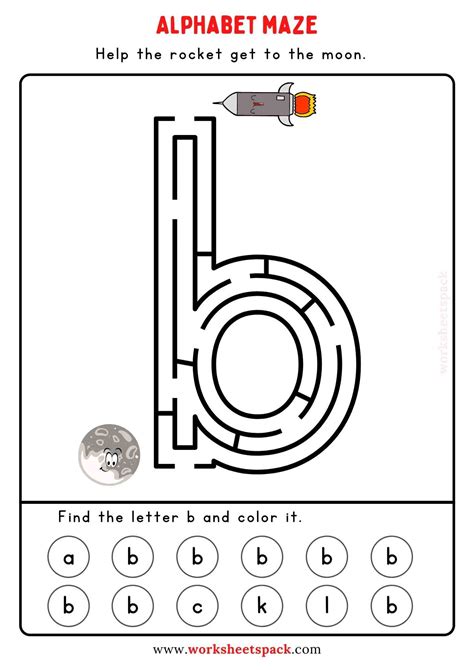 Alphabet Mazes Lowercase Letters Printable Pdf Worksheetspack