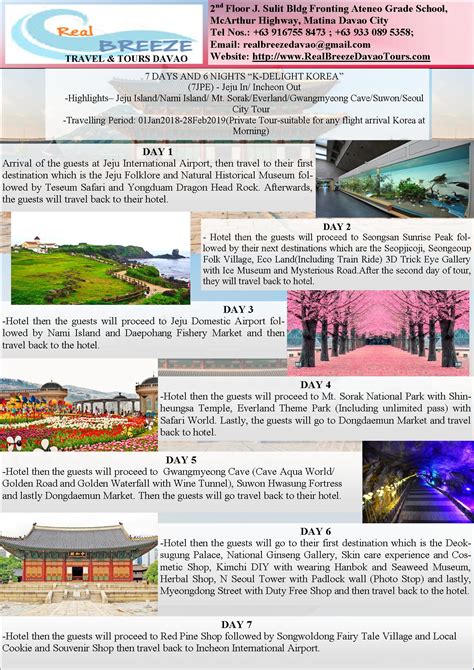 Seoul Korea Tour Package Realbreeze Davao Tour Packages