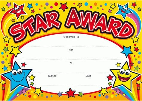 Simple Free Printable Certificate Templates For Kids Awards