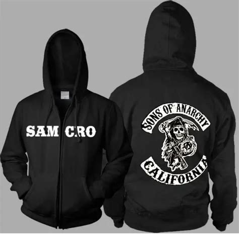 American Winter Sons Of Anarchy Fleece Thick Hoodie Soa Skull