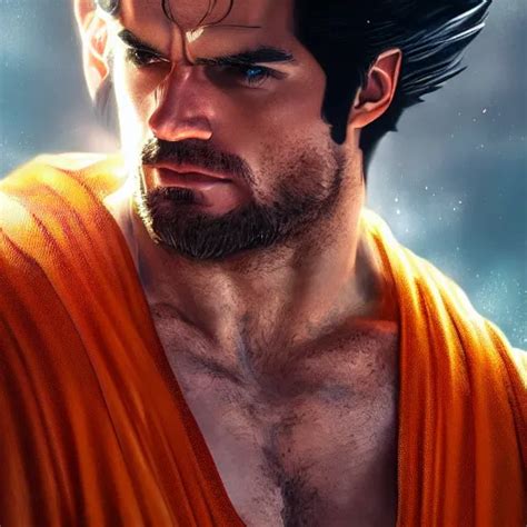 Henry Cavill As Goku Au Naturel Hyper Detailed Stable Diffusion