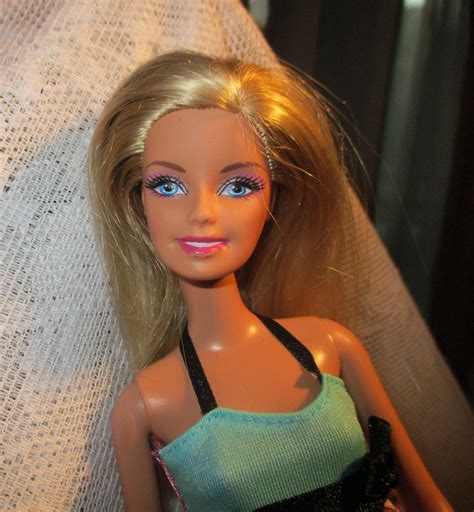 Mattel Barbie Doll Blonde Hair Green Eyes Cute Party Dress Etsy Australia