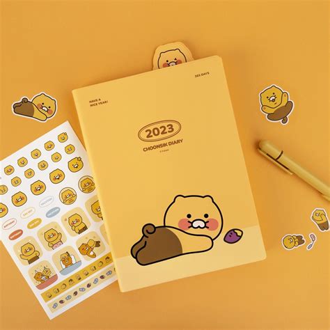 Kakao Friends Choonsik With Sticker 2023 Planner Bookmark Diary