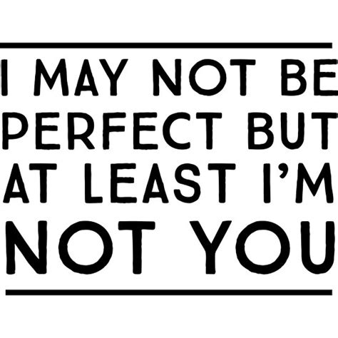 I May Not Be Perfect But At Least Im Not You Poster By Bravos