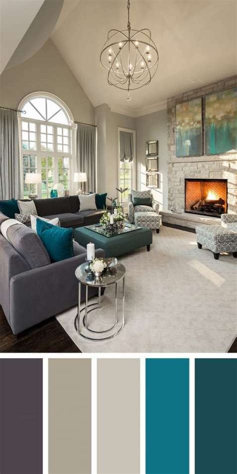 12 Splendid Gray Color Scheme Living Room Teal Collection Room Color