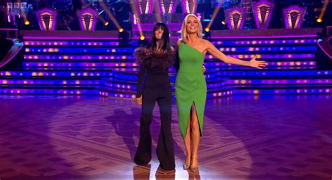 Strictly Fans Praise Claudia Wnkleman S Feathered Black Jumpsuit