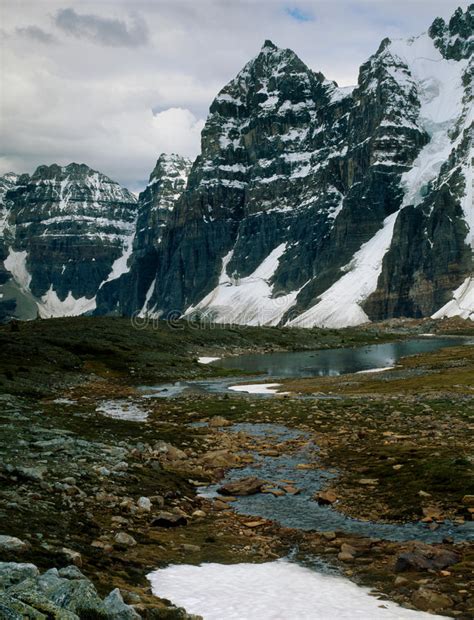 Water, north america, ten peaks, moraine lake, banff national park. The Wenkchemna Range From The Valley Of The Ten Peaks ...