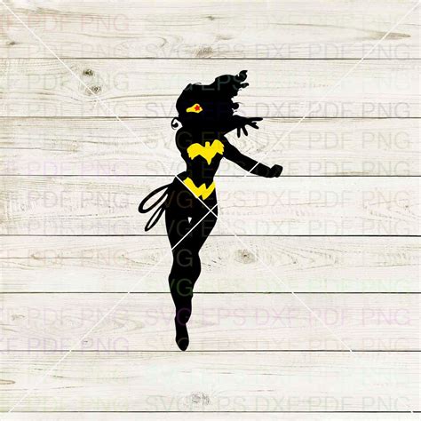 Wonder Woman Silhouette 011 Svg Dxf Eps Pdf Png Cricut Etsy