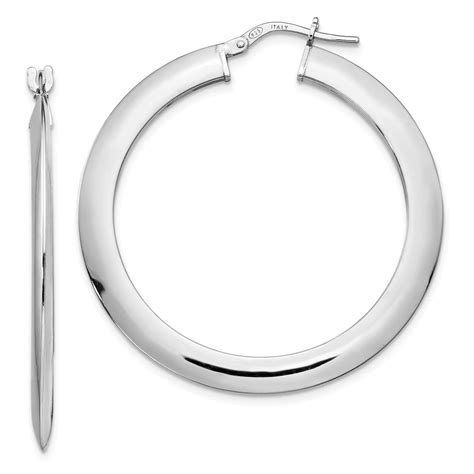 Sterling Silver Hinged Tube Hoop Earrings Mm X Mm Walmart Com
