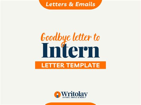 Goodbye To The Intern Letter Template Writolay