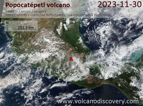 Latest Satellite Images Of Popocatépetl Volcano Volcanodiscovery