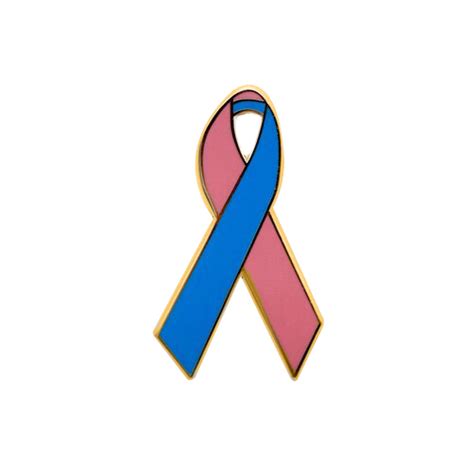 Pink And Blue Awareness Ribbons Lapel Pins