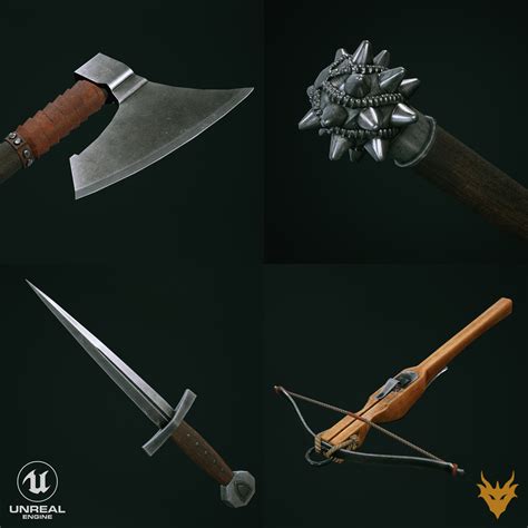 Artstation 12th Century European Weapons Set