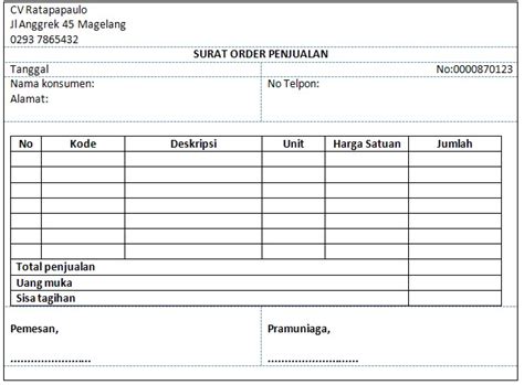 Contoh Format Faktur Pembelian Kenali Jenis Dan Contoh Invoice Yang