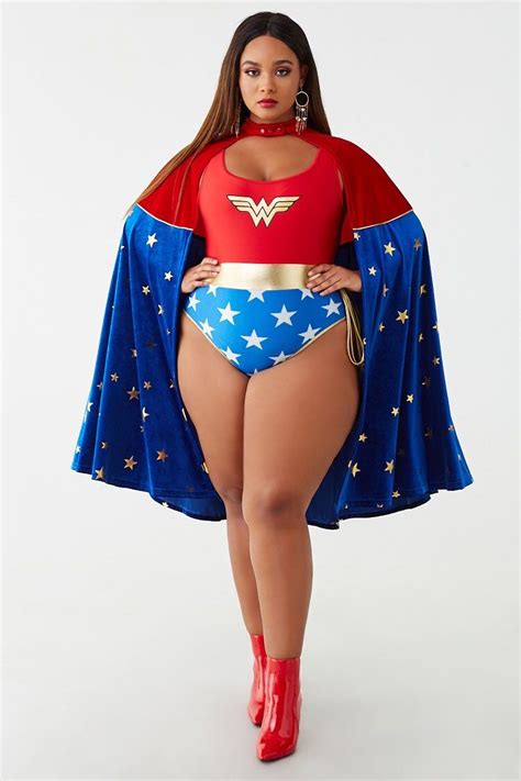 Plus Size Wonder Woman Design Bodysuit Forever 21 Wonder Woman Design Wonder Woman Plus Size
