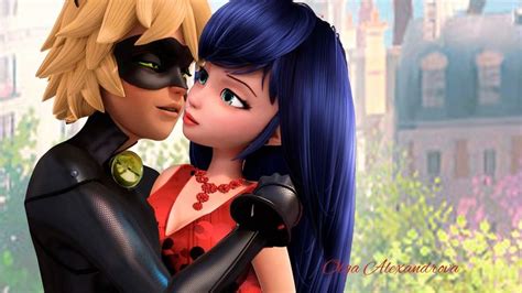 Miraculous Ladybug Speededit Marinette And Super Chat Kissing