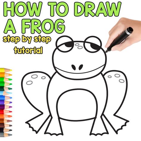 How To Draw A Frog Step By Step Drawing Instructions Easy Peasy And Fun