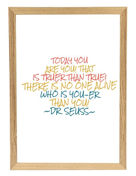 Dr Seuss Quote Print Poster Wall Art Inspirational 5 Sizes Etsy