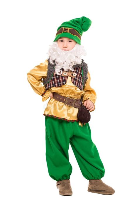 Funny Boy Posing In A Gnome Costume Stock Photo Image Of Child