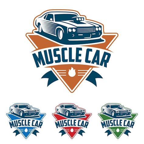 Premium Vector Muscle Car Logo Retro Logo Style Vintage Logo