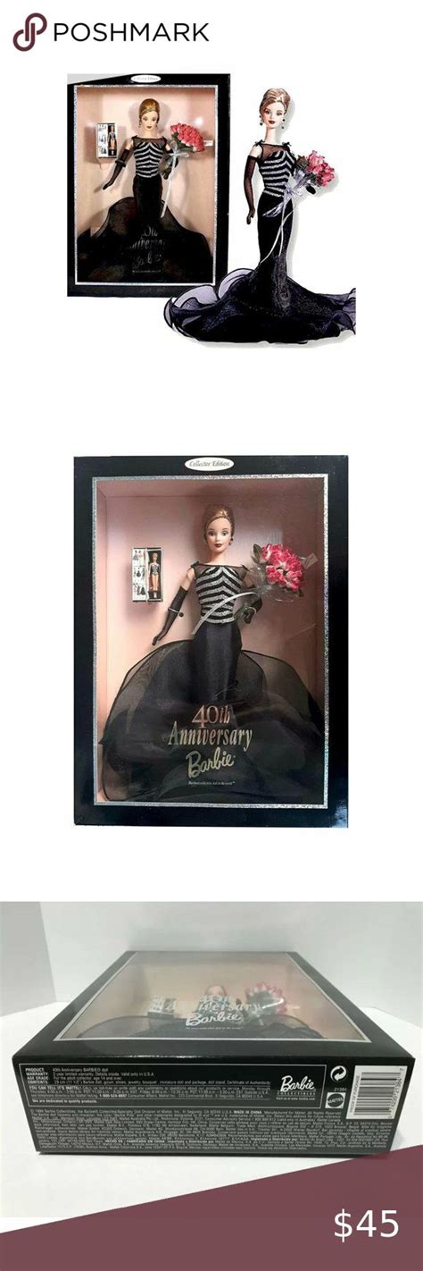 40th Anniversary Barbie Doll Collector Edition 1999 Mattel With Stand