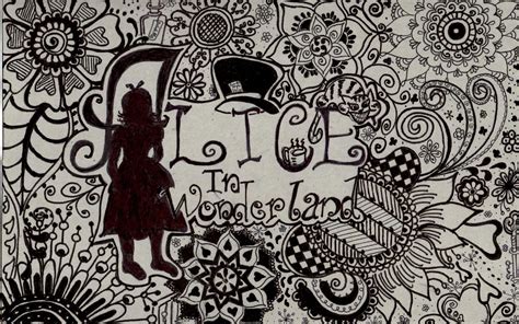 Alice In Wonderland Henna Doodle Zendoodle Zentangle Zentangle