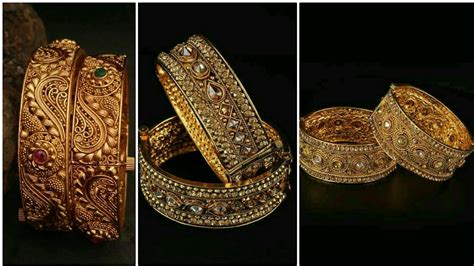 Beautiful And Elegant Antique Gold Kadakangan Bangles
