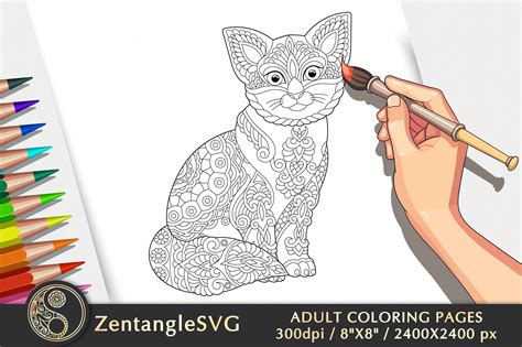 Adult Coloring Pages Cats