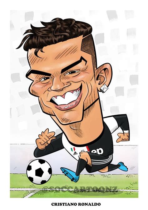 Cristiano Ronaldo Juventus Football Caricature Art Etsy Caricature