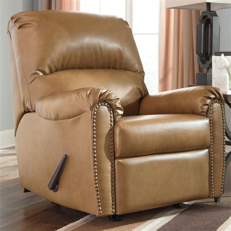 Lottie Durablend® Transitional Bonded Leather Match Rocker Recliner With Nailhead Trim By