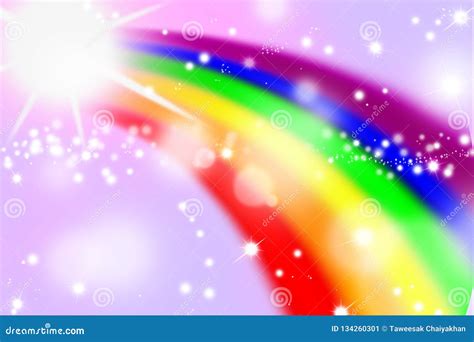 Rainbow On Colorful Background Rainbow Backgrounds Abstract Stock