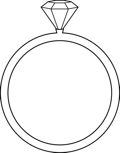 Diamond Ring Lineart | Natal imagens