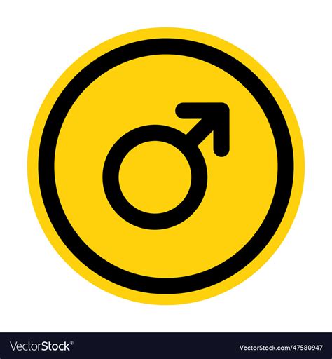 No Male Symbol Sign Isolate On White Background Vector Image