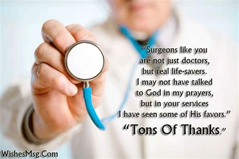 Thank You Note To Doctor After Surgery Doctors Day Wishes Thank You