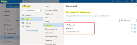 How To Blacklist Domain Or Email Address In Office 365 Microsoft 365