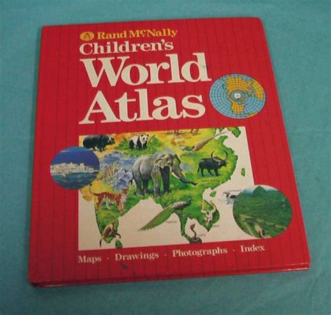 1989 Rand Mcnally Childrens World Atlas Maps Drawings Photos Hardback