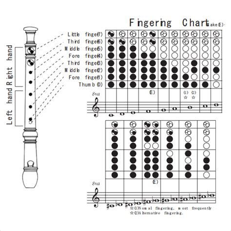 FREE 7+ Recorder Finger Chart Samples in PDF