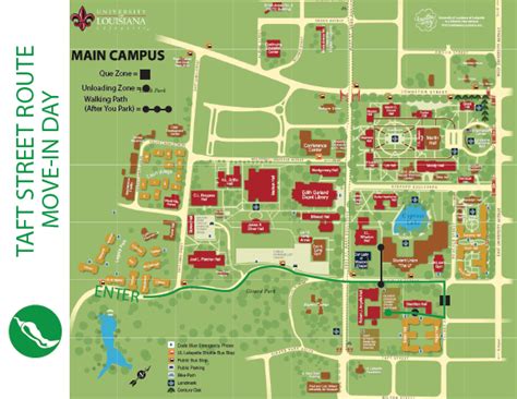 University Of Louisiana At Lafayette Campus Map Interactive Map