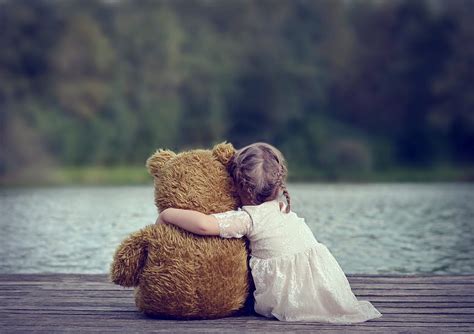 hugging girl teddy bear teddy bear face hd wallpaper pxfuel