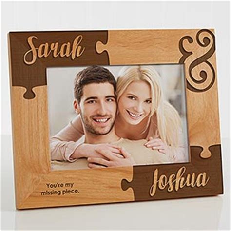 Once the glue dries, glue the puzzle. Personalized Couples Picture Frames 5x7 - Puzzle Piece ...
