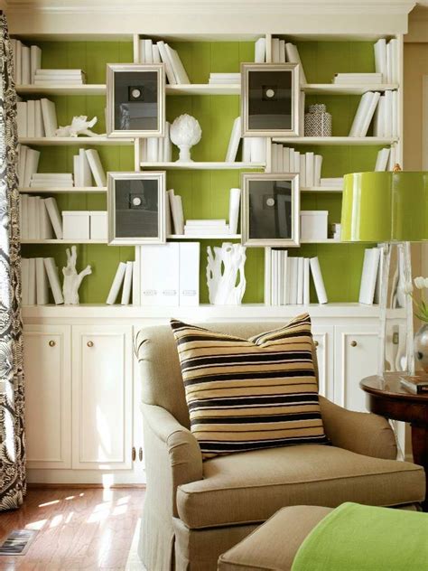Candles, clocks, decorative storage, frames & display boxes Decor idea | Traditional family room, Lime green walls ...