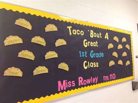Tacobout A Great 1st Grade Class Welcome Bulletin Board Welcome