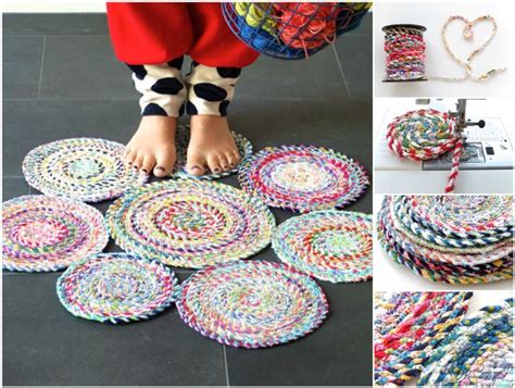 DIY Scrap Fabric Craft: Pretty-Looking Spiral Mat from Colorful Fabric