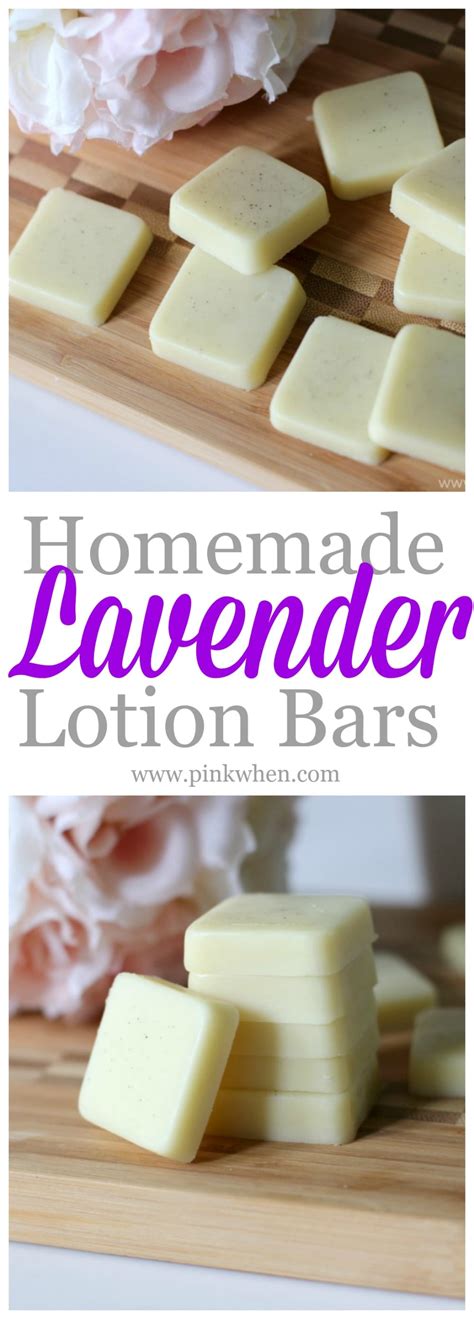 Homemade Lavender Lotion Bars Pinkwhen